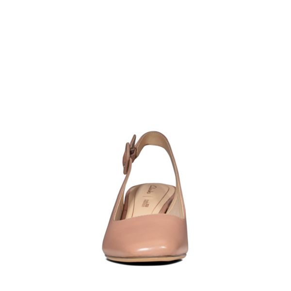 Clarks Womens Sheer Violet Heels Praline Leather | CA-2048796